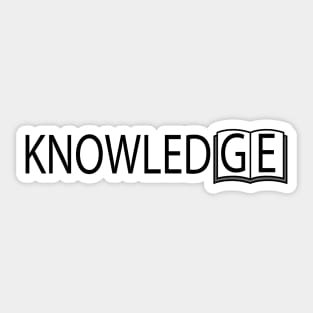 Knowledge typography design Sticker